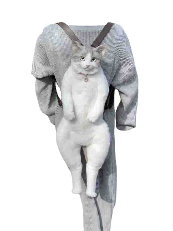 Simulation Cat Backpack Doll Children'S  Kitten Model Fake Simulation Animal Doll Plush Toy